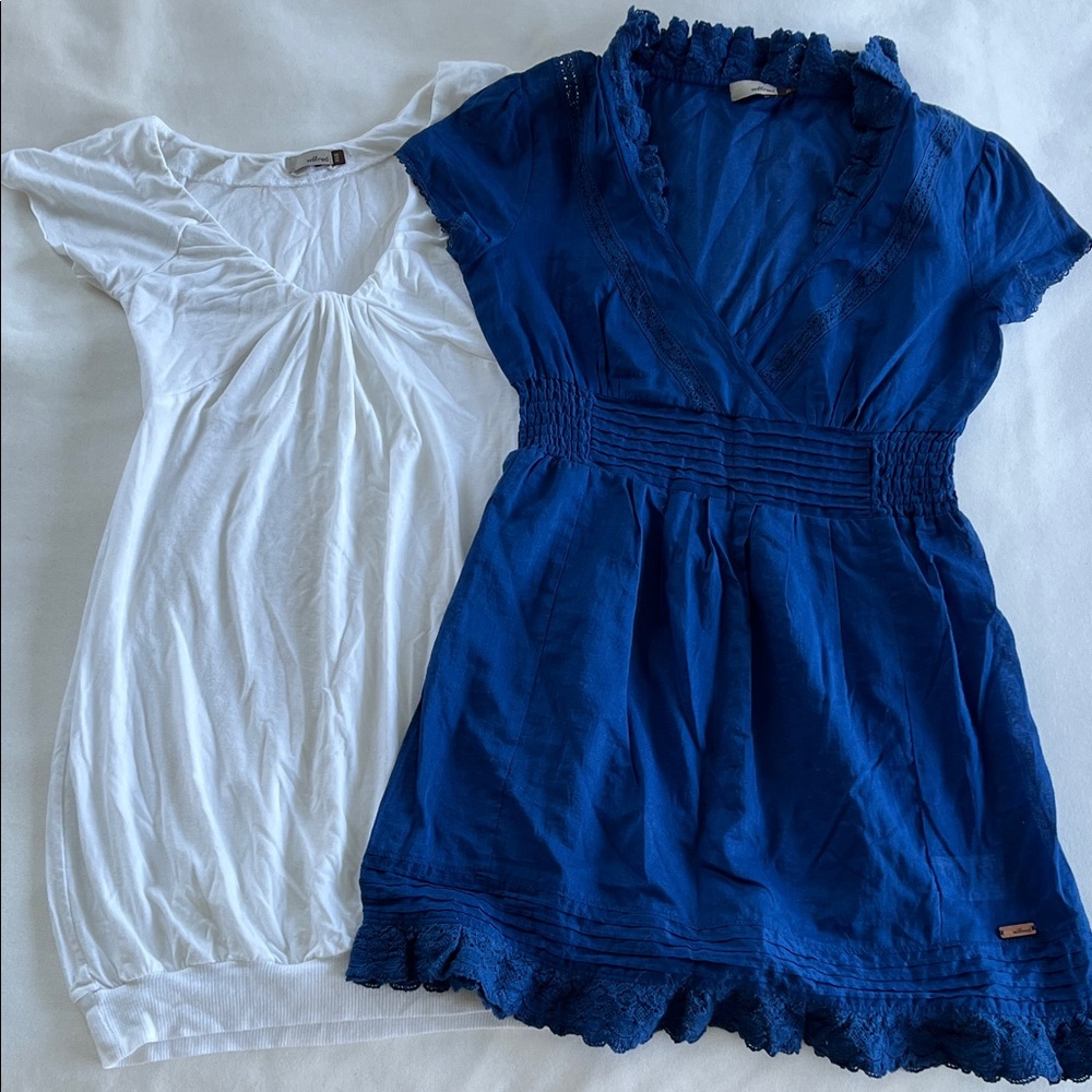 FREE WITH PURCHASE- Wilfred Bundle Blue and White Short Sleeve Tees